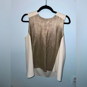 Metallic silver going out top